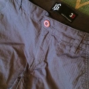 XG Grey Pinstriped Shorts 30".